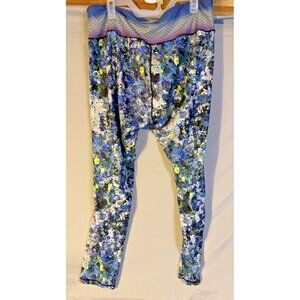 Nanette Lepore Yogi Stretch Pants Purple Boho Pattern Womens Plus Size 3X Active